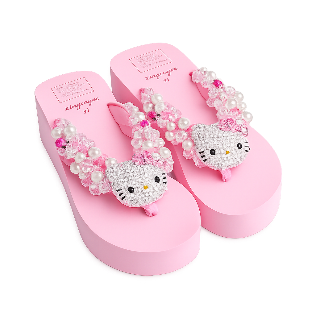 HK Pink Flip Flops