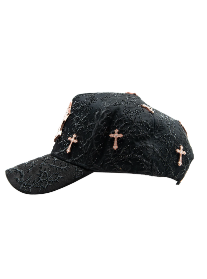 AURALLISS OBSIDIAN CROSS CAP