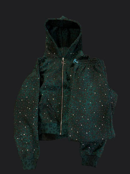 Emerald Leopard Tracksuit